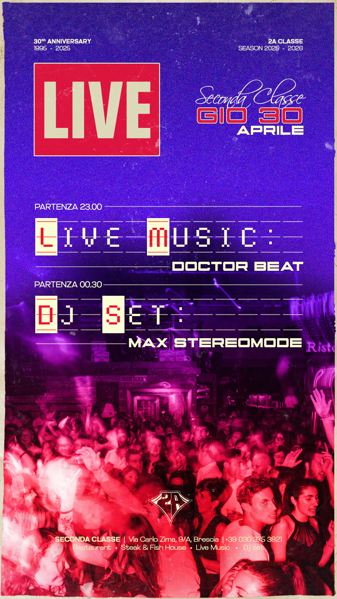 LIVE MUSIC: DOCTOR BEAT | DJ SET: MAX STEREOMODE