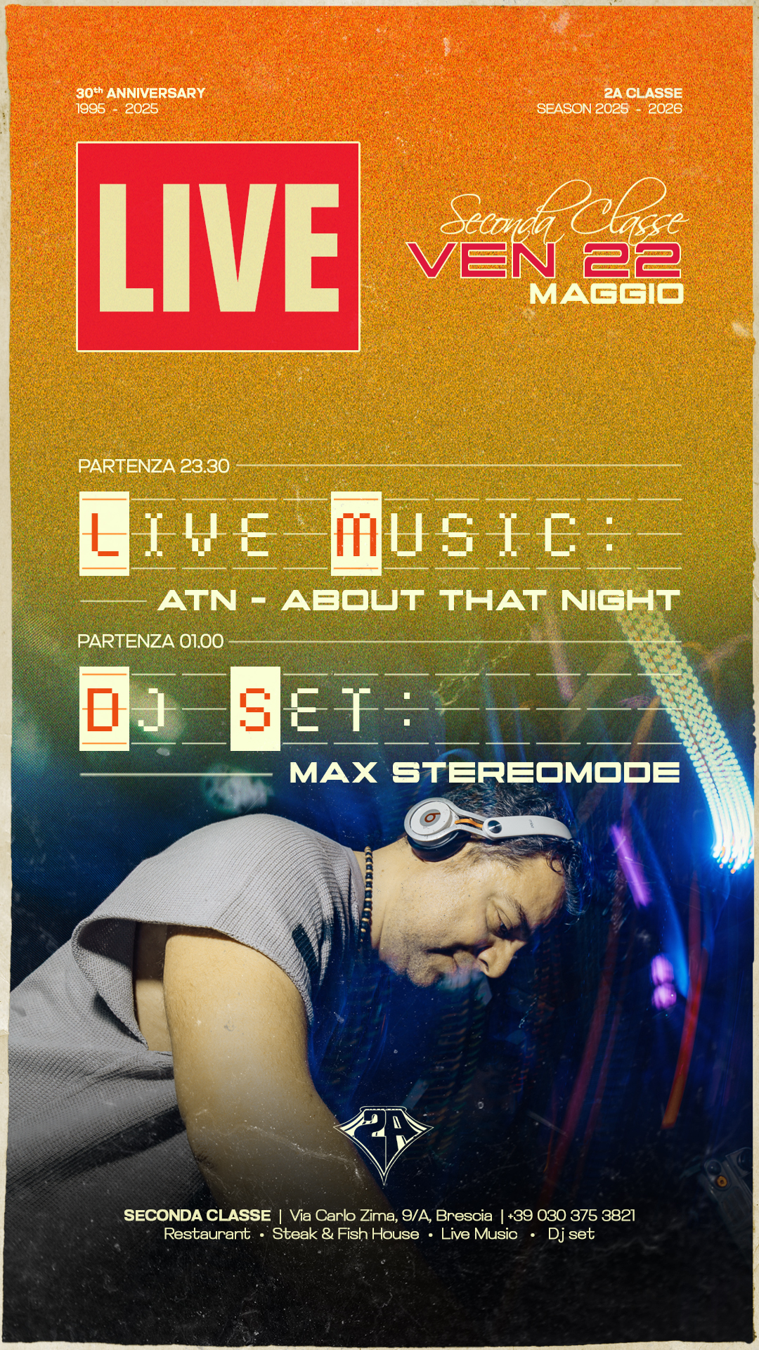 LIVE MUSIC: ABOUT THAT NIGHT | DJ SET: MAX STEREOMODE