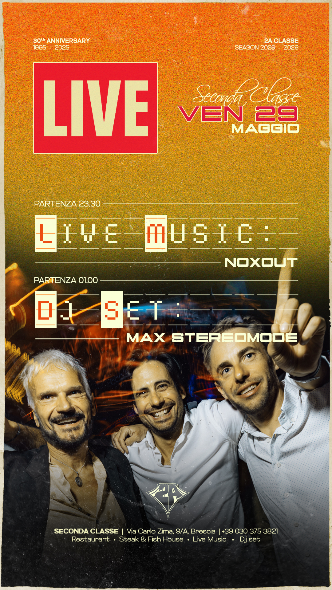 LIVE MUSIC: NOXOUT | DJ SET: MAX STEREOMODE