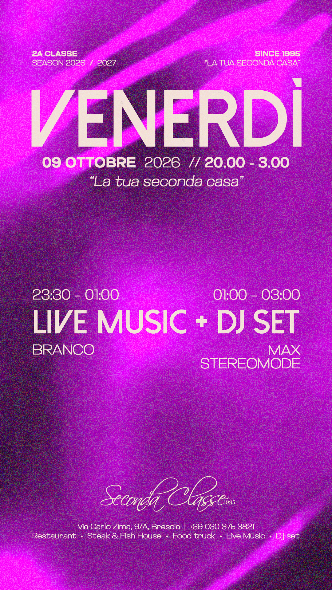 LIVE MUSIC: BRANCO | DJ SET: MAX STEREOMODE