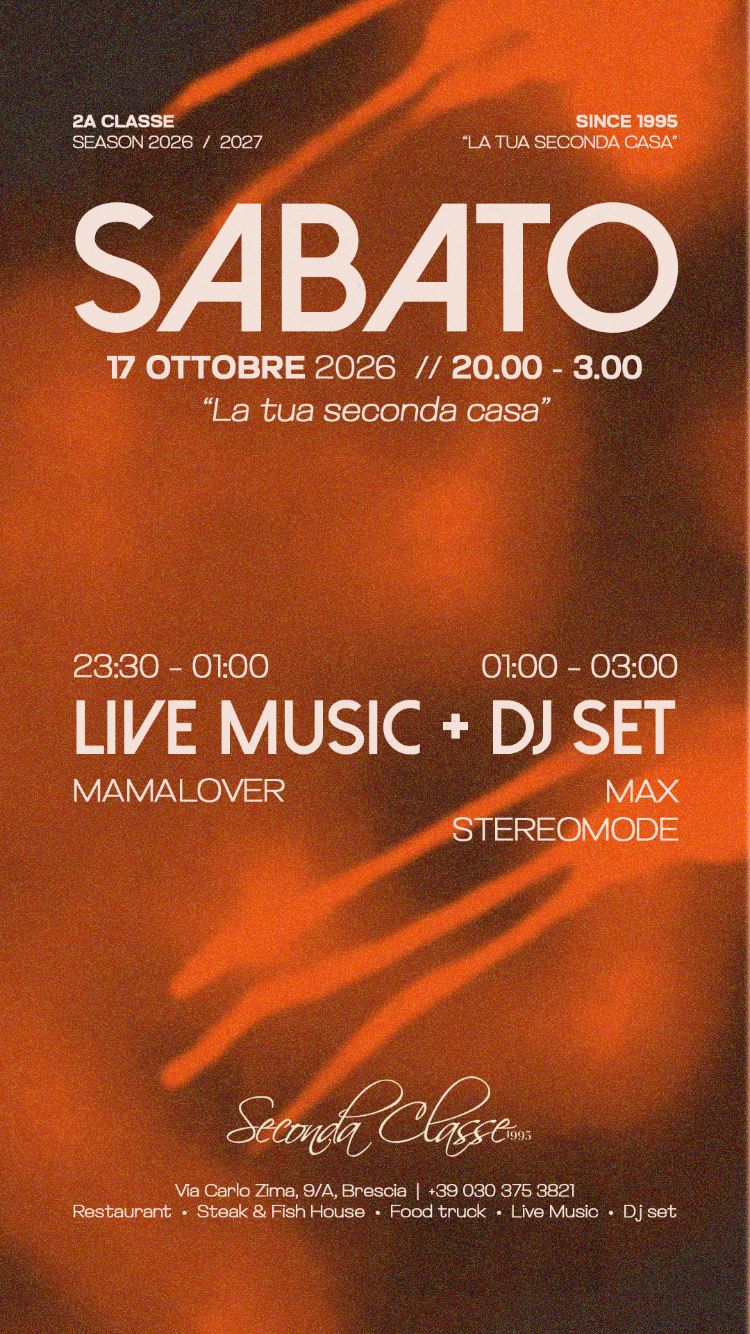LIVE MUSIC: MAMALOVER | DJ SET: MAX STEREOMODE